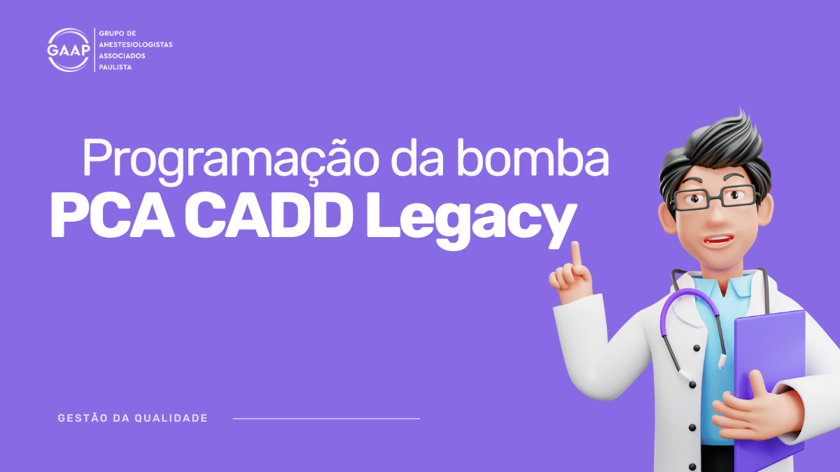 Programação da bomba de PCA CADD Legacy